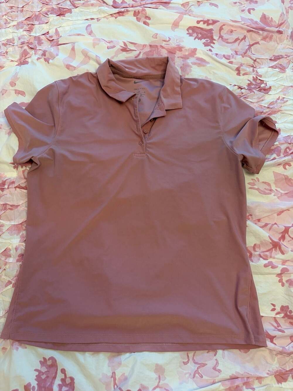Nike Dri-FIT Pink Short Sleeve Polo Shirt Size M